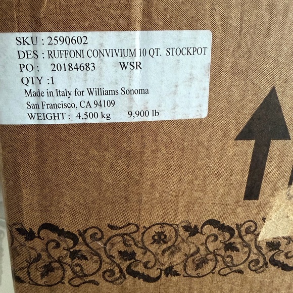 RARE RUFFONI COPPER HAMMERED CONVIVIUM COPPER 10Qt STOCK POT LID TIN - Picture 7 of 7